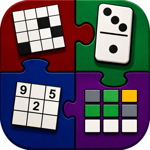 Puzzlement app icon — four puzzle pieces